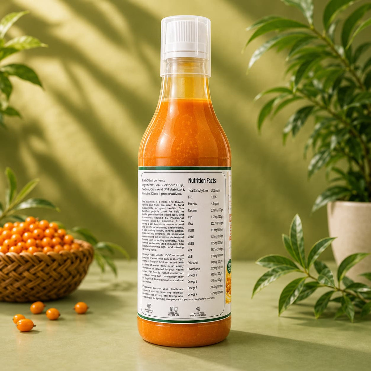Active Sea Buckthorn Juice – 500 ml | Ayurvedic Nutraceutical