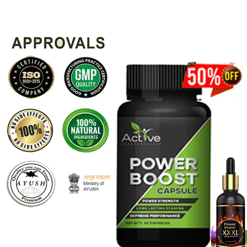 Power Booster Capsule Ayurvedic For Men, & Oil | Ayurvedic Medicine Stamina Booster