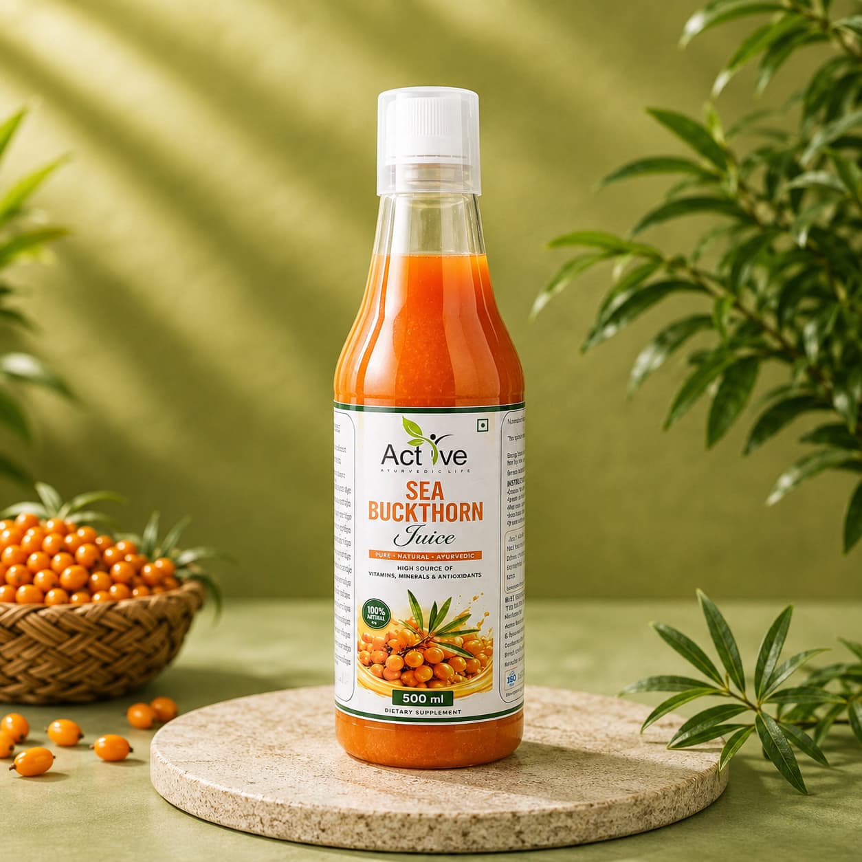Active Sea Buckthorn Juice – 500 ml | Ayurvedic Nutraceutical