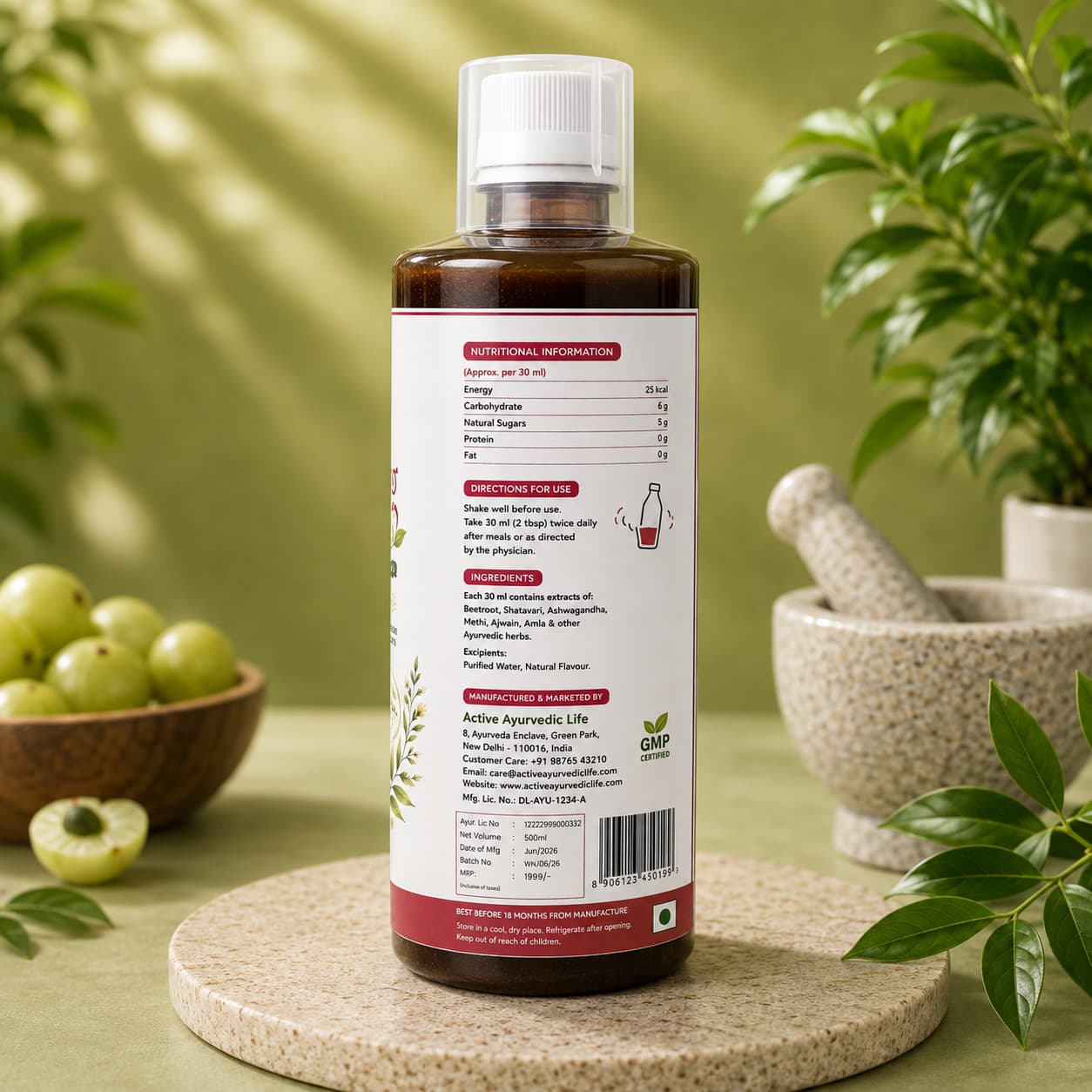 Active PostPreg Care Juice – 500 ml | Ayurvedic Post-Delivery Wellness Formula